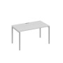 А4 С2 024 СЕ (Серый/Серый) Стол письменный на металлокаркасе DUE
