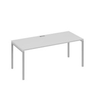 А4 С2 026 СЕ (Серый/Серый) Стол письменный на металлокаркасе DUE