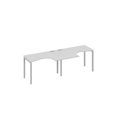 А4 С2 031-2 СЕ (Серый/Серый) Рабочая станция DUE 2х120 столы Классика эргономичные