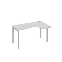 А4 С2 034 СЕ (Серый/Серый) Стол эргономичный правый "Классика" на металлокаркасе DUE