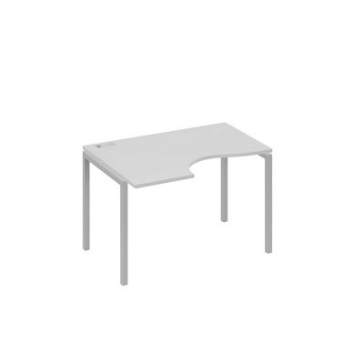А4 С2 041 СЕ (Серый/Серый) Стол эргономичный левый "Классика" на металлокаркасе DUE