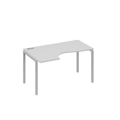 А4 С2 043 СЕ (Серый/Серый) Стол эргономичный левый "Классика" на металлокаркасе DUE