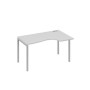 А4 С2 044 СЕ (Серый/Серый) Стол эргономичный правый "Классика" на металлокаркасе DUE