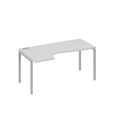 А4 С2 045 СЕ (Серый/Серый) Стол эргономичный левый "Классика" на металлокаркасе DUE