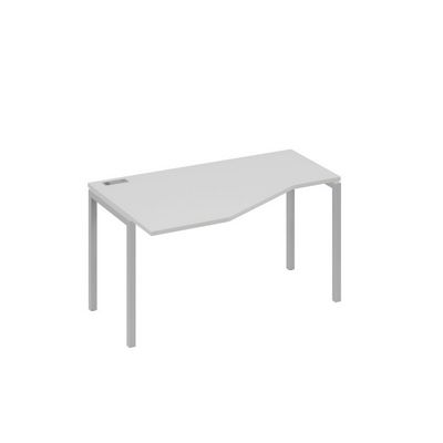 А4 С2 053 СЕ (Серый/Серый) Стол эргономичный левый "Техно" на металлокаркасе DUE