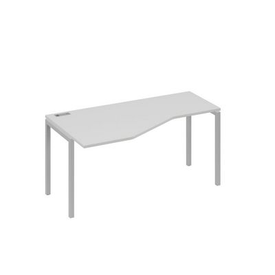 А4 С2 055 СЕ (Серый/Серый) Стол эргономичный левый "Техно" на металлокаркасе DUE