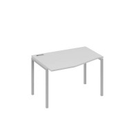 А4 С2 061 СЕ (Серый/Серый) Стол эргономичный левый "Техно" на металлокаркасе DUE