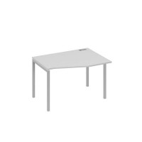 А4 С2 062 СЕ (Серый/Серый) Стол эргономичный правый "Техно" на металлокаркасе DUE
