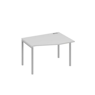 А4 С2 062 СЕ (Серый/Серый) Стол эргономичный правый "Техно" на металлокаркасе DUE