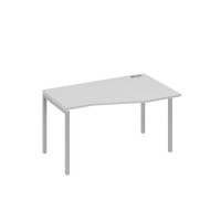 А4 С2 064 СЕ (Серый/Серый) Стол эргономичный правый "Техно" на металлокаркасе DUE