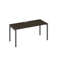 А4 А2 015 ВТ (Венге темный/Антрацит) Стол письменный на металлокаркасе DUE