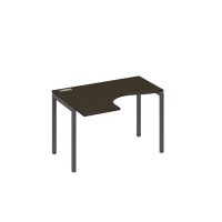 А4 А2 031 ВТ (Венге темный/Антрацит) Стол эргономичный левый "Классика" на металлокаркасе DUE