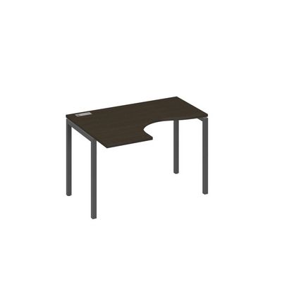 А4 А2 031 ВТ (Венге темный/Антрацит) Стол эргономичный левый "Классика" на металлокаркасе DUE
