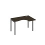 А4 А2 032 ВТ (Венге темный/Антрацит) Стол эргономичный правый "Классика" на металлокаркасе DUE