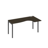 А4 А2 036 ВТ (Венге темный/Антрацит) Стол эргономичный правый "Классика" на металлокаркасе DUE