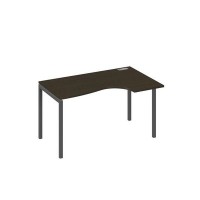 А4 А2 044 ВТ (Венге темный/Антрацит) Стол эргономичный правый "Классика" на металлокаркасе DUE