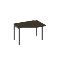 А4 А2 052 ВТ (Венге темный/Антрацит) Стол эргономичный правый "Техно" на металлокаркасе DUE