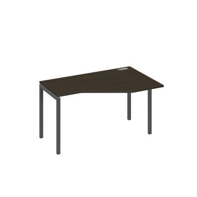 А4 А2 054 ВТ (Венге темный/Антрацит) Стол эргономичный правый "Техно" на металлокаркасе DUE