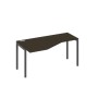 А4 А2 055 ВТ (Венге темный/Антрацит) Стол эргономичный левый "Техно" на металлокаркасе DUE