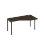 А4 А2 056 ВТ (Венге темный/Антрацит) Стол эргономичный правый "Техно" на металлокаркасе DUE