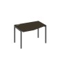 А4 А2 061 ВТ (Венге темный/Антрацит) Стол эргономичный левый "Техно" на металлокаркасе DUE