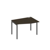 А4 А2 062 ВТ (Венге темный/Антрацит) Стол эргономичный правый "Техно" на металлокаркасе DUE