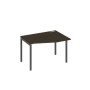 А4 А2 062 ВТ (Венге темный/Антрацит) Стол эргономичный правый "Техно" на металлокаркасе DUE