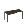 А4 А2 065 ВТ (Венге темный/Антрацит) Стол эргономичный левый "Техно" на металлокаркасе DUE