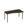 А4 А2 066 ВТ (Венге темный/Антрацит) Стол эргономичный правый "Техно" на металлокаркасе DUE