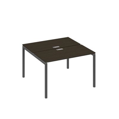 А4 А2 170 ВТ (Венге темный/Антрацит) Рабочая станция на каркасе DUE столы 2х120