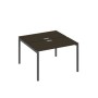 А4 А2 170 ВТ (Венге темный/Антрацит) Рабочая станция на каркасе DUE столы 2х120