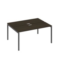 А4 А2 172 ВТ (Венге темный/Антрацит) Рабочая станция на каркасе DUE столы 2х160