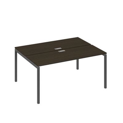 А4 А2 172 ВТ (Венге темный/Антрацит) Рабочая станция на каркасе DUE столы 2х160