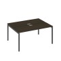 А4 А2 172 ВТ (Венге темный/Антрацит) Рабочая станция на каркасе DUE столы 2х160