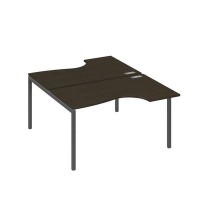 А4 А2 184 ВТ (Венге темный/Антрацит) Рабочая станция опоры DUE столы 2х140 Классика