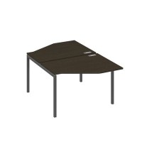 А4 А2 186 ВТ (Венге темный/Антрацит) Рабочая станция опоры DUE со столами Техно 2х120