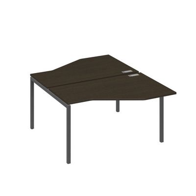 А4 А2 187 ВТ (Венге темный/Антрацит) Рабочая станция опоры DUE со столами Техно 2х140