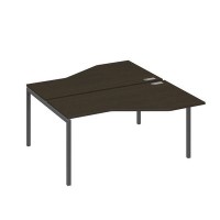 А4 А2 188 ВТ (Венге темный/Антрацит) Рабочая станция опоры DUE со столами Техно 2х160