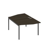 А4 А2 189 ВТ (Венге темный/Антрацит) Рабочая станция каркас DUE столы 2х120 Техно