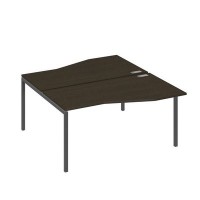 А4 А2 191 ВТ (Венге темный/Антрацит) Рабочая станция каркас DUE столы 2х160 Техно