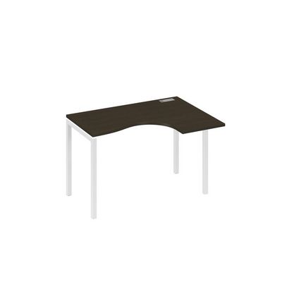 А4 Б2 032 ВТ (Венге темный/Белый) Стол эргономичный правый "Классика" на металлокаркасе DUE