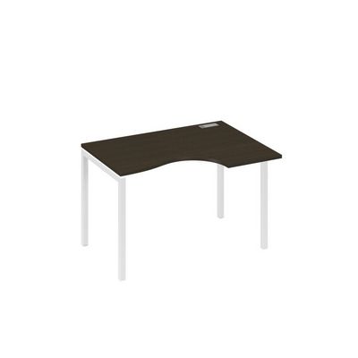 А4 Б2 042 ВТ (Венге темный/Белый) Стол эргономичный правый "Классика" на металлокаркасе DUE