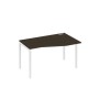 А4 Б2 064 ВТ (Венге темный/Белый) Стол эргономичный правый "Техно" на металлокаркасе DUE