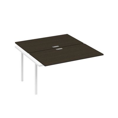 А4 Б2 177-1 ВТ (Венге темный/Белый) Секция станции на металлокаркасе DUE 2х140