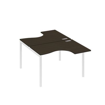 А4 Б2 180 ВТ (Венге темный/Белый) Рабочая станция опоры DUE столы 2х120 Классика