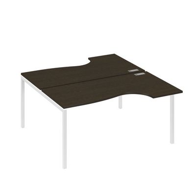 А4 Б2 185 ВТ (Венге темный/Белый) Рабочая станция опоры DUE столы 2х160 Классика