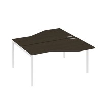 А4 Б2 188 ВТ (Венге темный/Белый) Рабочая станция опоры DUE со столами Техно 2х160