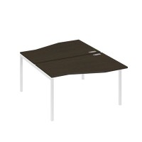 А4 Б2 190 ВТ (Венге темный/Белый) Рабочая станция каркас DUE столы 2х140 Техно