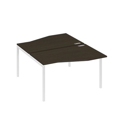 А4 Б2 190 ВТ (Венге темный/Белый) Рабочая станция каркас DUE столы 2х140 Техно