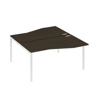 А4 Б2 191 ВТ (Венге темный/Белый) Рабочая станция каркас DUE столы 2х160 Техно